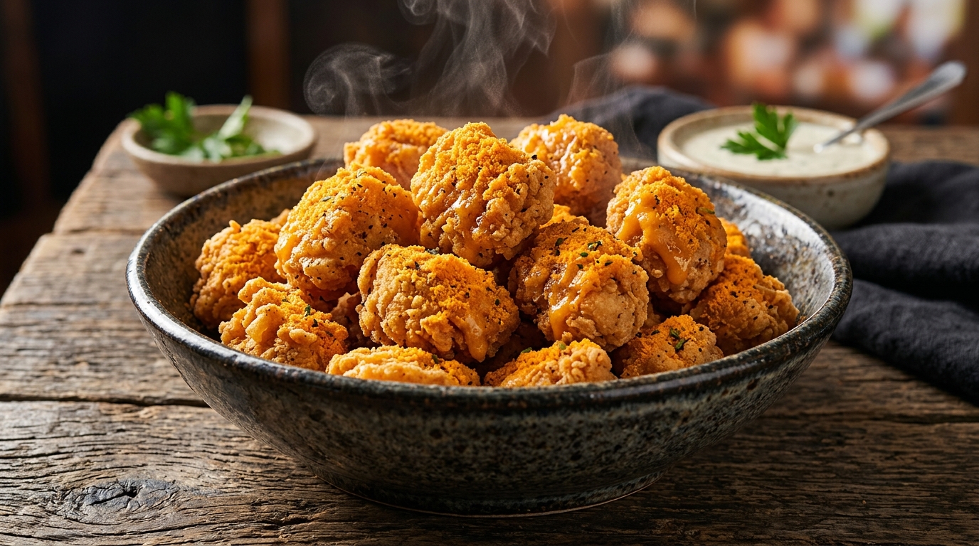 Cách Làm Gà Viên Lắc Phô Mai (Popcorn Chicken) Giòn Rụm Bằng Nồi Chiên Không Dầu Tại Nhà Với BOYO 65G